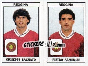 Sticker Giuseppe Bagnato / Pietro Armenise - Calciatori 1989-1990 n. 482 - Panini