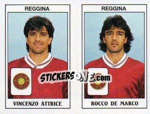 Sticker Vencenzo Attrice / Rocco De Marco - Calciatori 1989-1990 n. 483 - Panini