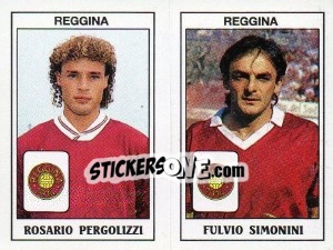 Sticker Rosario Pergolizzi / Fulvio Simonini - Calciatori 1989-1990 n. 485 - Panini