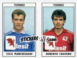 Sticker Luca Marchegiani / Roberto Cravero - Calciatori 1989-1990 n. 489 - Panini