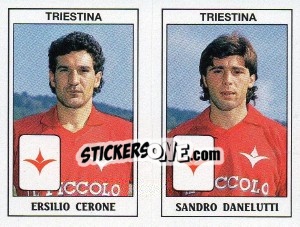Sticker Ersilio Cerone / Sandro Danelutti - Calciatori 1989-1990 n. 499 - Panini