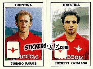 Sticker Giorgio Papais / Giuseppe Catalano - Calciatori 1989-1990 n. 500 - Panini