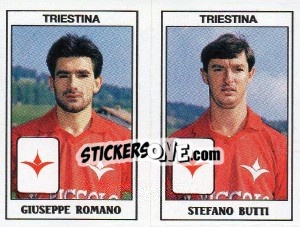 Sticker Giuseppe Romano / Stefano Butti - Calciatori 1989-1990 - Panini