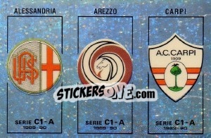 Cromo Stemma Alessandria / Arezzo / Carpi - Calciatori 1989-1990 - Panini