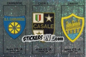 Figurina Stemma Carrarese / Casale / Chievo - Calciatori 1989-1990 - Panini