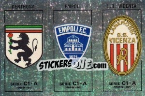 Sticker Stemma Derthona / Empoli / L.R. Vicenza - Calciatori 1989-1990 n. 505 - Panini