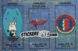 Figurina Stemma Brindisi / Campania Puteolana / Casarano - Calciatori 1989-1990 - Panini