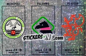 Sticker Stemma Monopoli / Palermo / Perugia - Calciatori 1989-1990 n. 512 - Panini
