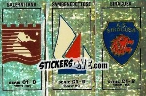 Sticker Stemma Salernitana / Sambenedettese / Siracusa - Calciatori 1989-1990 n. 513 - Panini