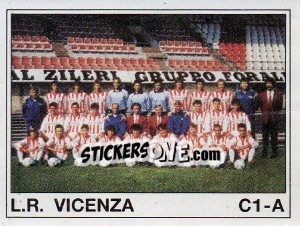 Figurina Squadra L.R. Vicenza - Calciatori 1989-1990 - Panini
