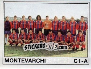 Sticker Squadra Montevarchi - Calciatori 1989-1990 - Panini