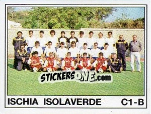 Figurina Squadra Ischia Isolaverde - Calciatori 1989-1990 - Panini
