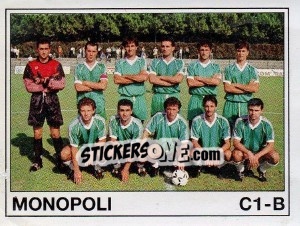 Figurina Squadra Monopoli - Calciatori 1989-1990 - Panini