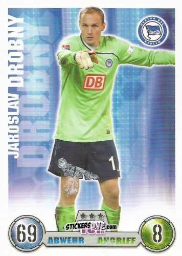 Cromo Jaroslav Drobny - German Fussball Bundesliga 2008-2009. Match Attax n. 1 - Topps