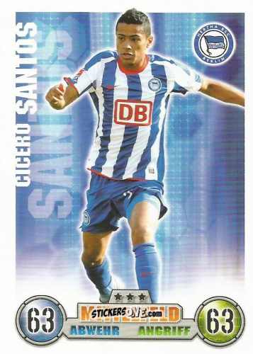 Cromo Cicero Santos - German Fussball Bundesliga 2008-2009. Match Attax n. 7 - Topps