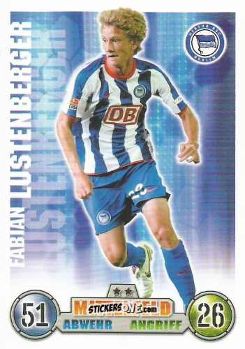 Cromo Fabian Lustenberger - German Fussball Bundesliga 2008-2009. Match Attax n. 8 - Topps