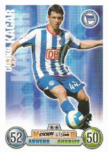 Sticker Gojko Kacar - German Fussball Bundesliga 2008-2009. Match Attax n. 9 - Topps