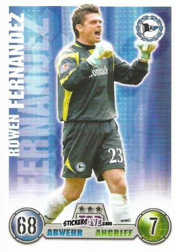 Cromo Rowen Fernandez - German Fussball Bundesliga 2008-2009. Match Attax n. 19 - Topps