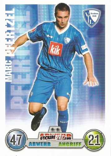 Cromo Marc Pfertzel - German Fussball Bundesliga 2008-2009. Match Attax n. 40 - Topps