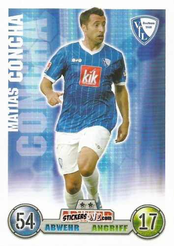 Figurina Matias Concha - German Fussball Bundesliga 2008-2009. Match Attax n. 42 - Topps