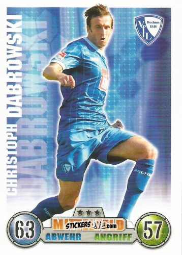 Figurina Christoph Dabrowski - German Fussball Bundesliga 2008-2009. Match Attax n. 44 - Topps