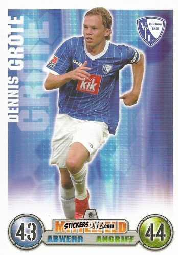 Cromo Dennis Grote - German Fussball Bundesliga 2008-2009. Match Attax n. 46 - Topps