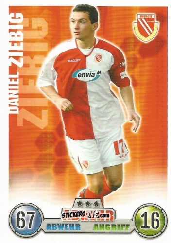 Figurina Daniel Ziebig - German Fussball Bundesliga 2008-2009. Match Attax n. 75 - Topps