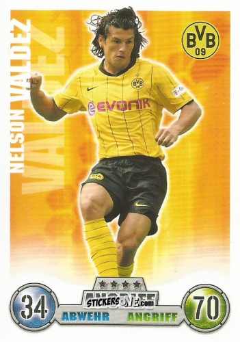 Cromo Nelson Valdez - German Fussball Bundesliga 2008-2009. Match Attax n. 106 - Topps
