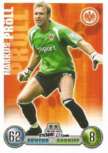 Figurina Markus Pröll - German Fussball Bundesliga 2008-2009. Match Attax n. 109 - Topps