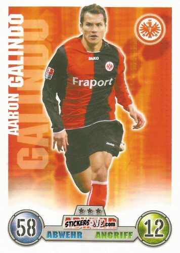 Figurina Aaron Galindo - German Fussball Bundesliga 2008-2009. Match Attax n. 110 - Topps