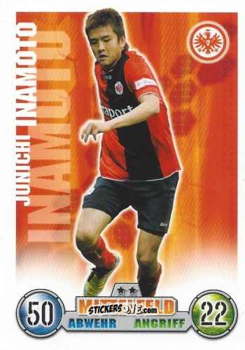Cromo Junichi Inamoto - German Fussball Bundesliga 2008-2009. Match Attax n. 119 - Topps