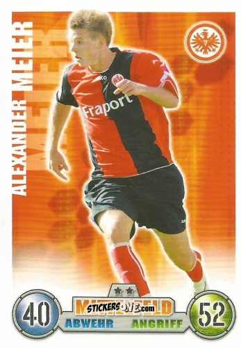 Figurina Alexander Meier - German Fussball Bundesliga 2008-2009. Match Attax n. 122 - Topps