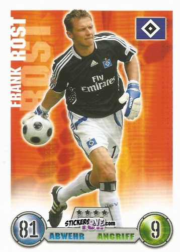 Cromo Frank Rost - German Fussball Bundesliga 2008-2009. Match Attax n. 127 - Topps