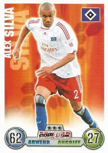 Cromo Alex Silva - German Fussball Bundesliga 2008-2009. Match Attax n. 128 - Topps