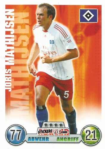 Figurina Joris Mathijsen - German Fussball Bundesliga 2008-2009. Match Attax n. 133 - Topps