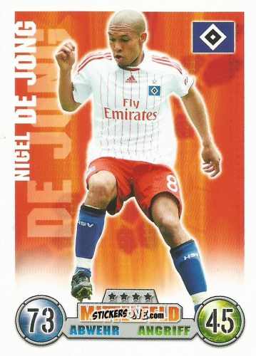 Sticker Nigel De Jong - German Fussball Bundesliga 2008-2009. Match Attax n. 138 - Topps