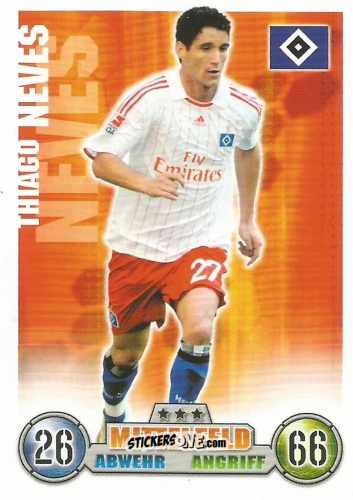 Sticker Thiago Neves - German Fussball Bundesliga 2008-2009. Match Attax n. 140 - Topps