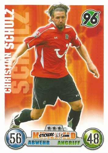 Cromo Christian Schulz - German Fussball Bundesliga 2008-2009. Match Attax n. 152 - Topps