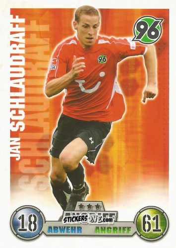 Figurina Jan Schlaudraff - German Fussball Bundesliga 2008-2009. Match Attax n. 158 - Topps