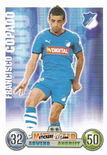 Sticker Francisco Copado - German Fussball Bundesliga 2008-2009. Match Attax n. 171 - Topps