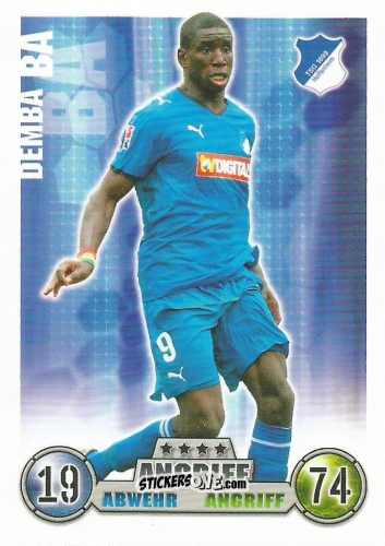 Cromo Demba Ba - German Fussball Bundesliga 2008-2009. Match Attax n. 176 - Topps