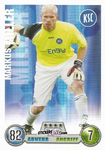 Cromo Markus Miller - German Fussball Bundesliga 2008-2009. Match Attax n. 181 - Topps