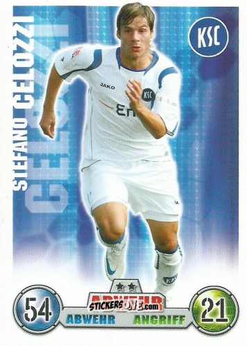 Sticker Stefano Celozzi - German Fussball Bundesliga 2008-2009. Match Attax n. 184 - Topps