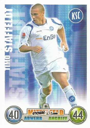 Sticker Timo Staffeldt - German Fussball Bundesliga 2008-2009. Match Attax n. 191 - Topps