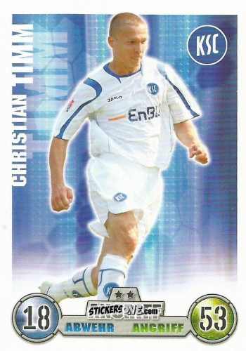 Sticker Christian Timm - German Fussball Bundesliga 2008-2009. Match Attax n. 193 - Topps
