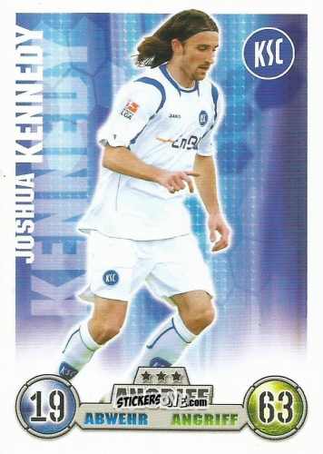 Cromo Joshua Kennedy - German Fussball Bundesliga 2008-2009. Match Attax n. 195 - Topps