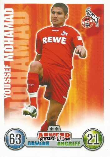 Cromo Youssef Mohamad - German Fussball Bundesliga 2008-2009. Match Attax n. 206 - Topps