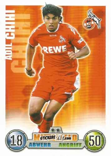 Cromo Adil Chihi - German Fussball Bundesliga 2008-2009. Match Attax n. 207 - Topps