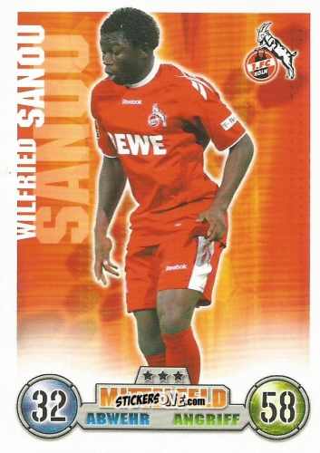 Sticker Wilfried Sanou - German Fussball Bundesliga 2008-2009. Match Attax n. 212 - Topps