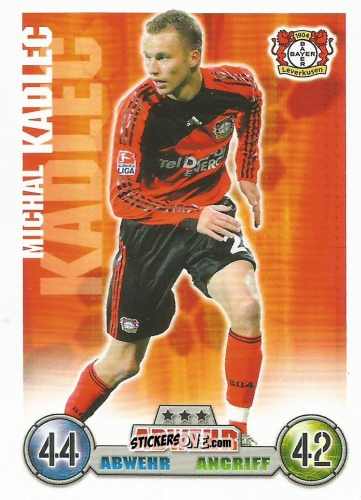 Sticker Michal Kadlec - German Fussball Bundesliga 2008-2009. Match Attax n. 219 - Topps